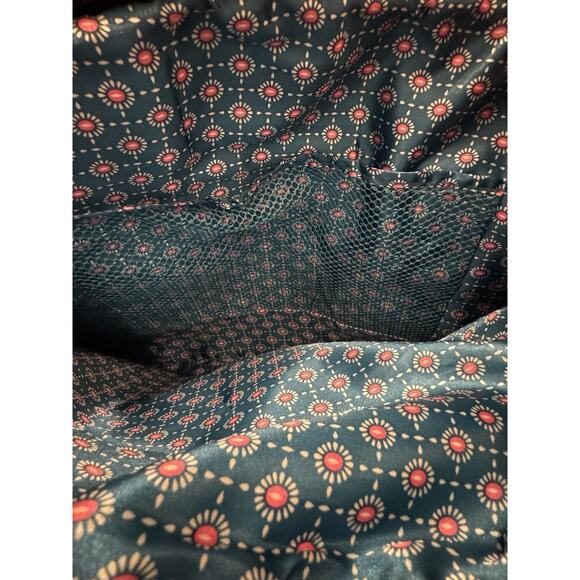 Travelon Black Tote Shoulder Bag Carry On Expandable Travel Turquoise Lining - Picture 14 of 14